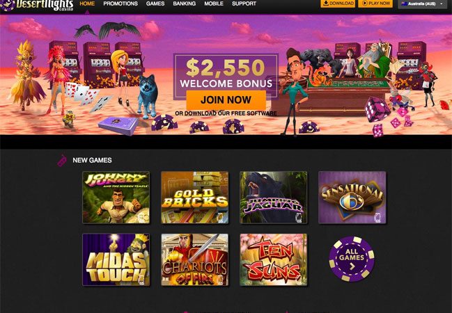 Desert Nights Casino  – Create account today and get 250% Bonus