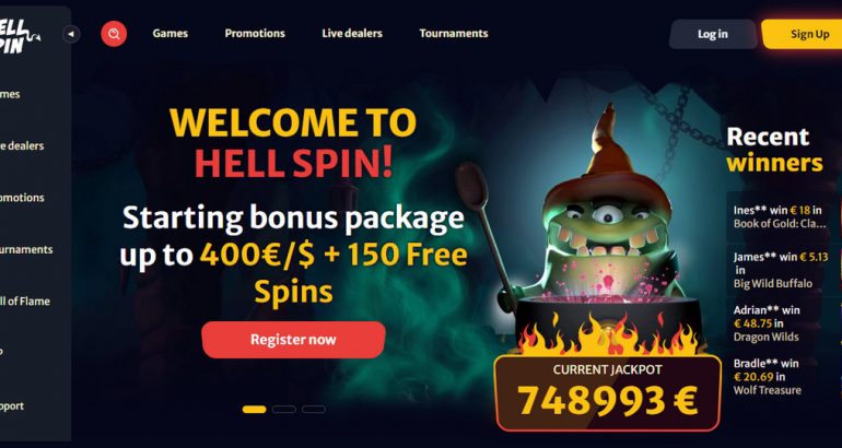 Experience the Thrill of Hell with 150 Free Spins & 400 EUR Bonus at HellSpin