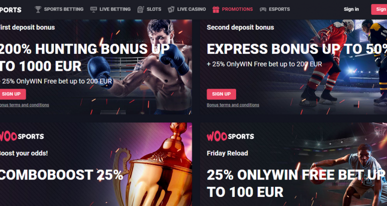 Unlock Your Winning Potential: WooSports’ 1000 EUR Bonus & 200 EUR Free Bet!