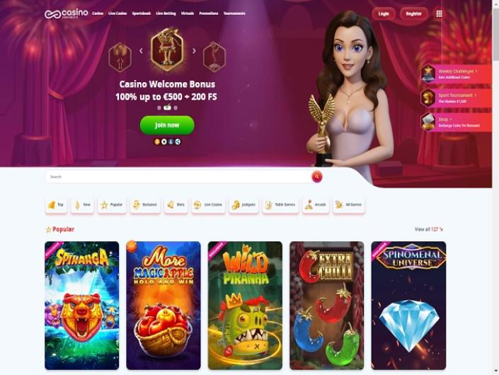 Infinite Rewards Await: €500 and 200 Free Spins at Casino Infinity