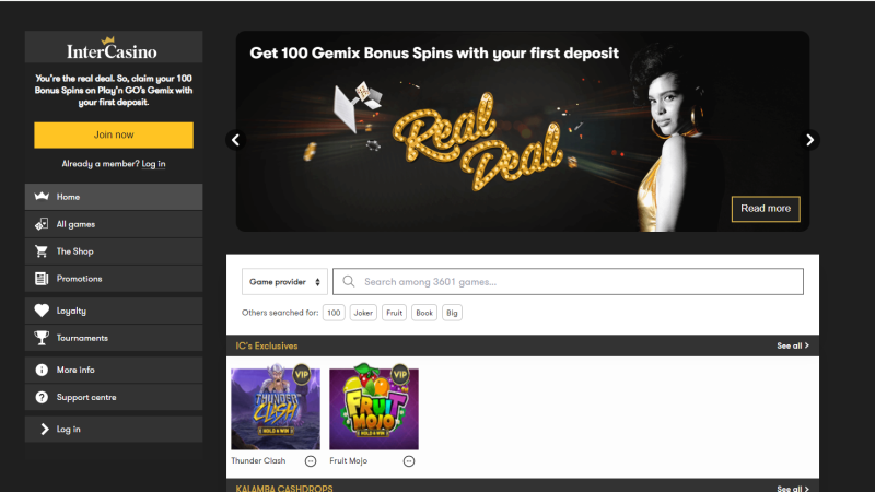 Spin into Action with InterCasino’s 100 Free Welcome Spins!